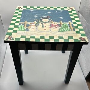 Festive Snowman Holiday Table 10”x10”